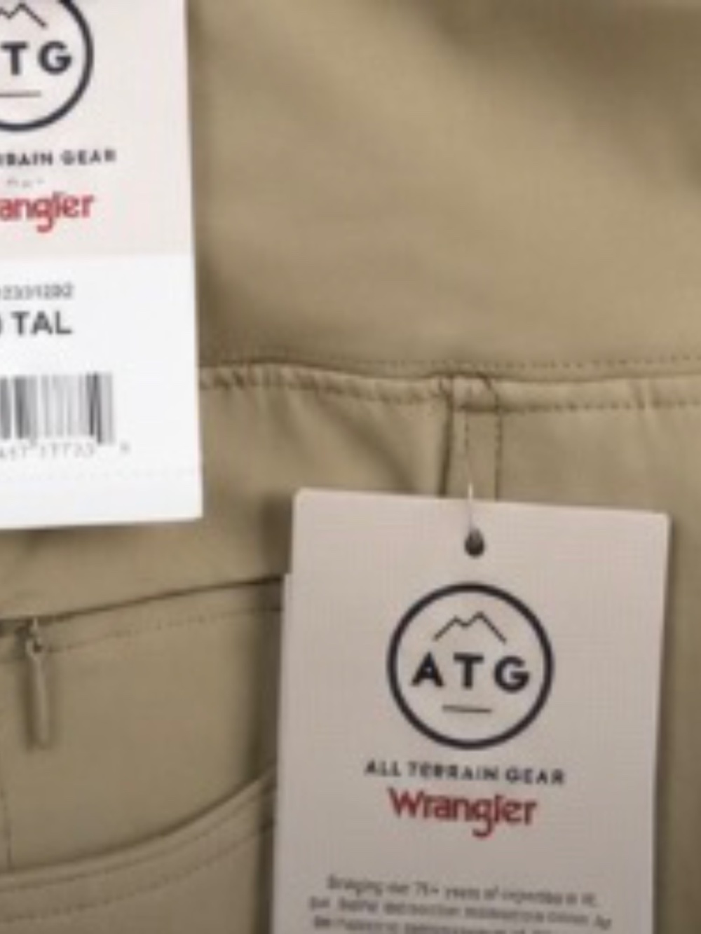 Wrangler ATG Womens Performance Pants Khaki Tan Size 0 Tall NWT - Picture 4 of 7
